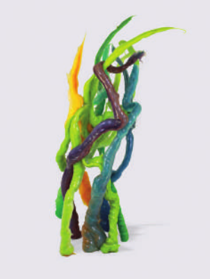 Árbol de líneas medianas — Silicón y óleo