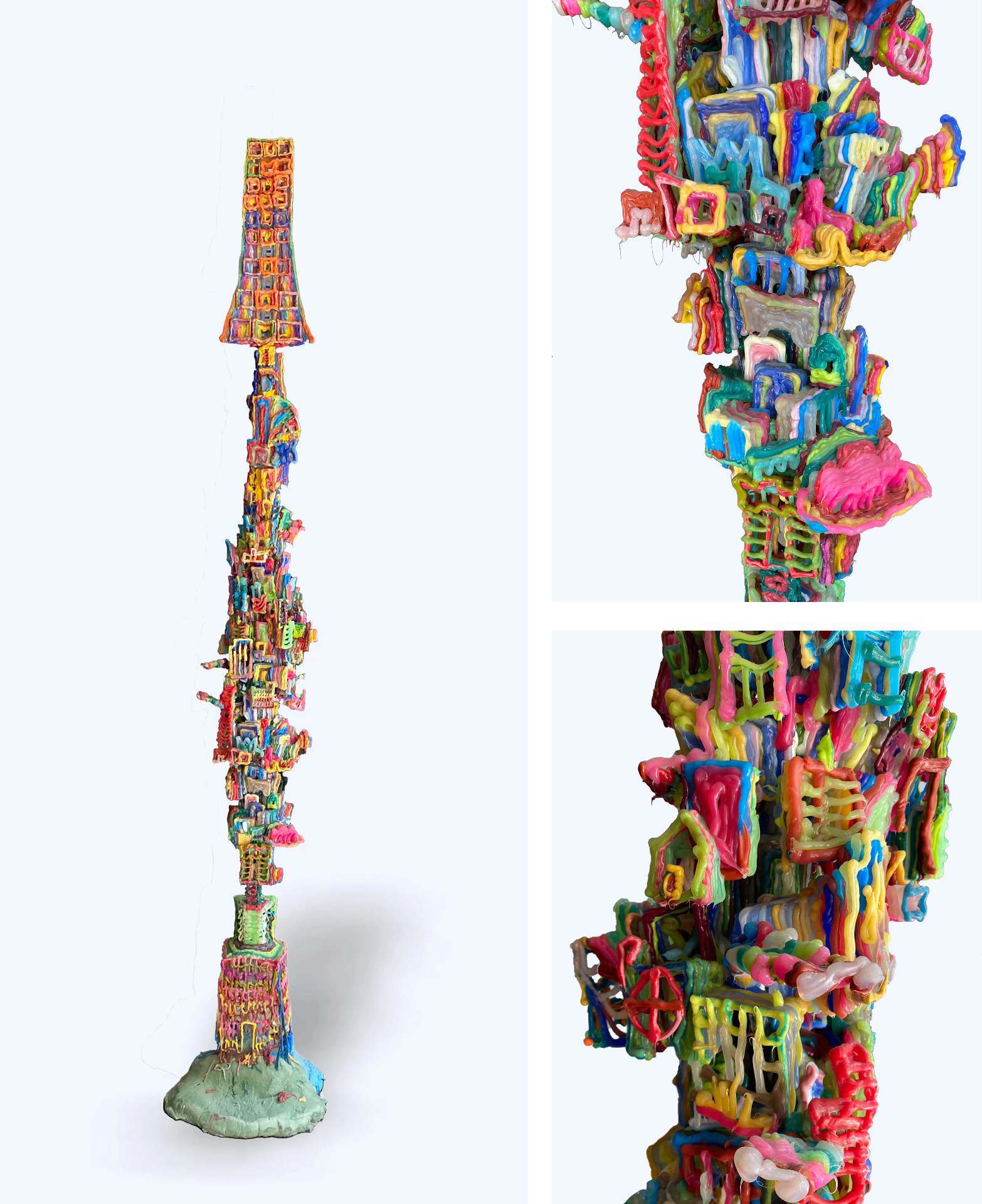 Nueva York — Silicón y óleo sobre metal